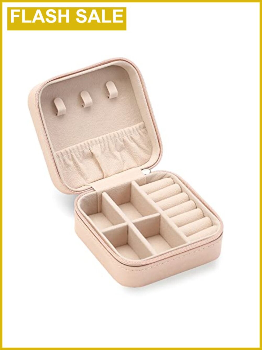 Mini PU Leather Travel Jewelry Box Small Organizer for Rings Earrings Necklaces